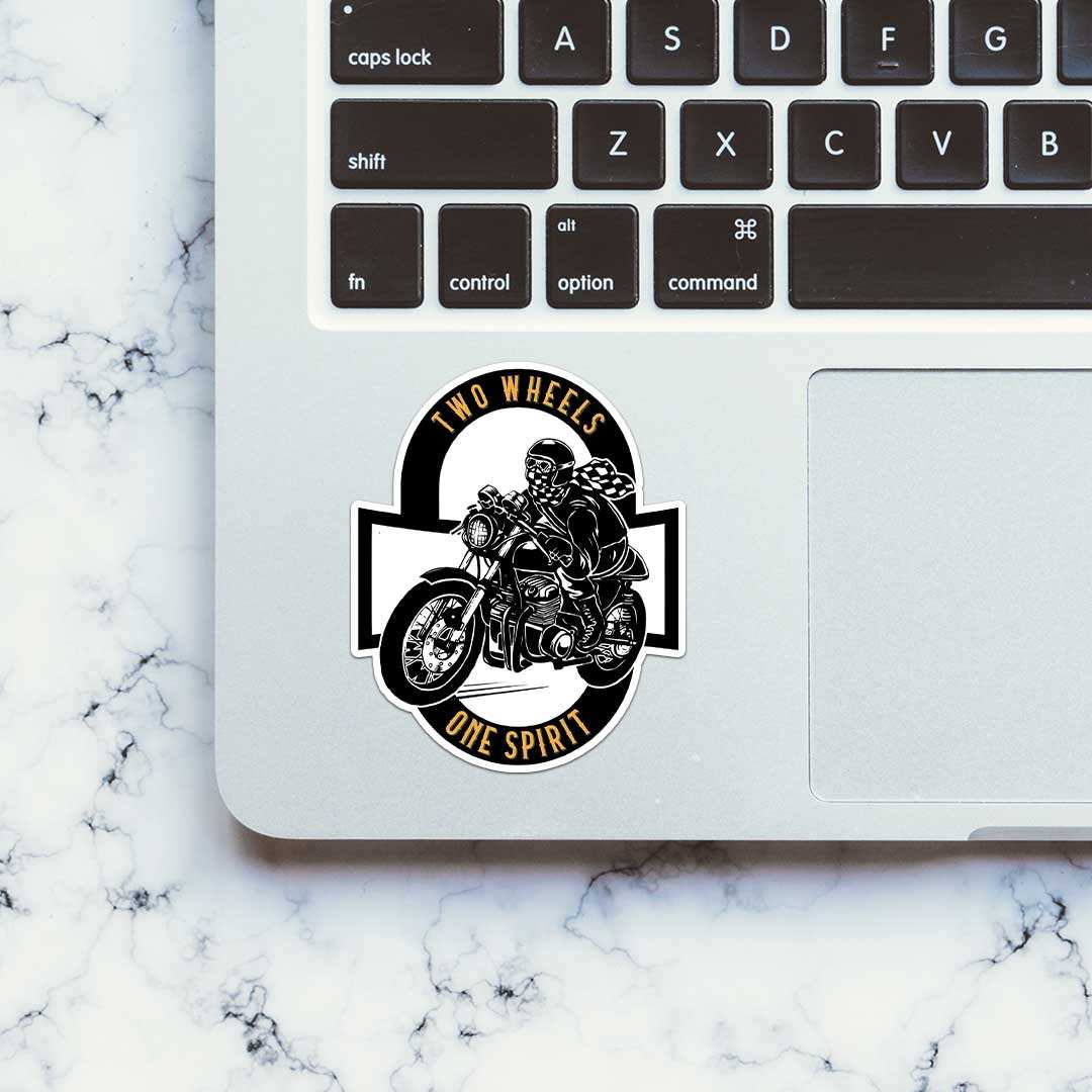 Two Wheels One Spirit Sticker - Image 4