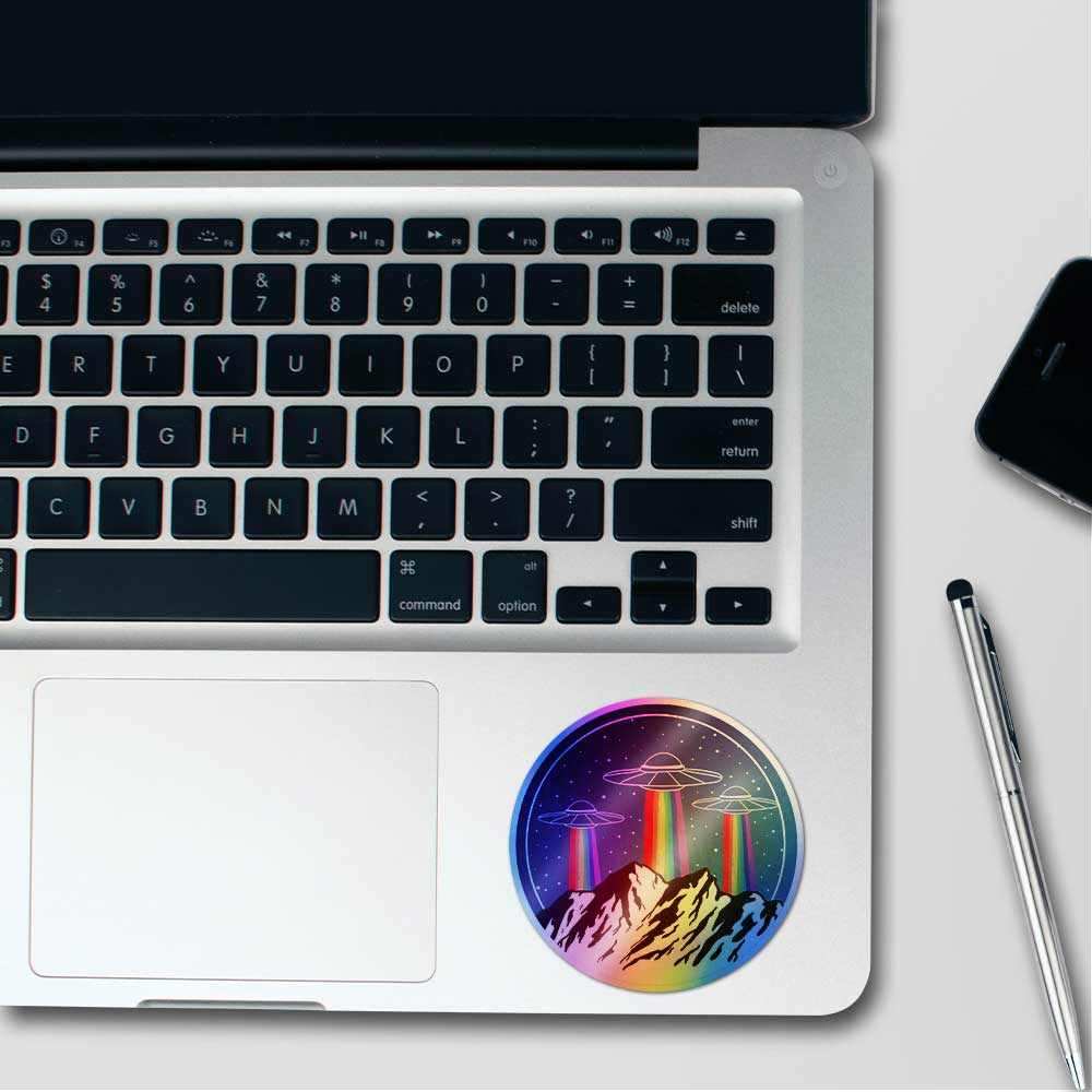 Ufo rainbow Holographic Stickers - Image 3