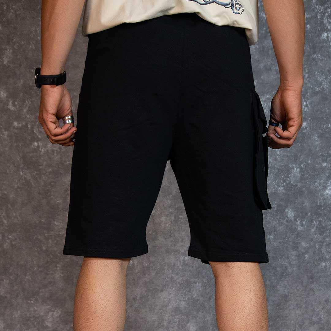 UTILITY BLACK SHORTS - Image 3