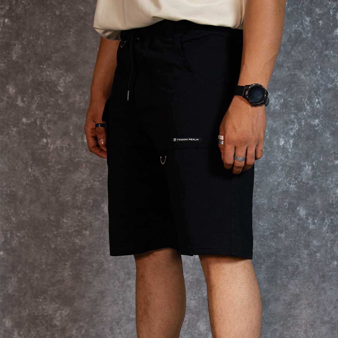 UTILITY BLACK SHORTS - Image 4