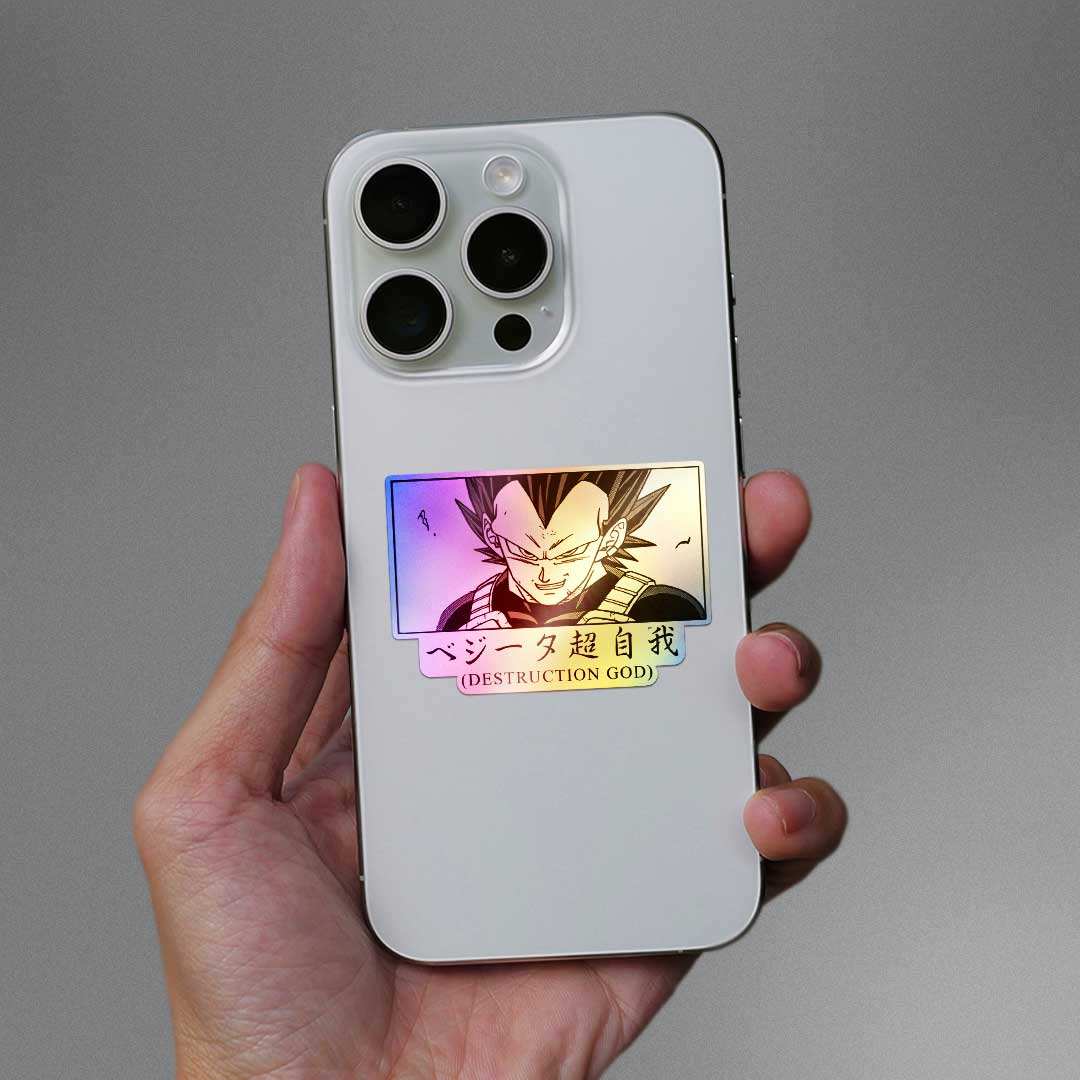 Vegeta Destruction God Holographic Sticker - Image 4