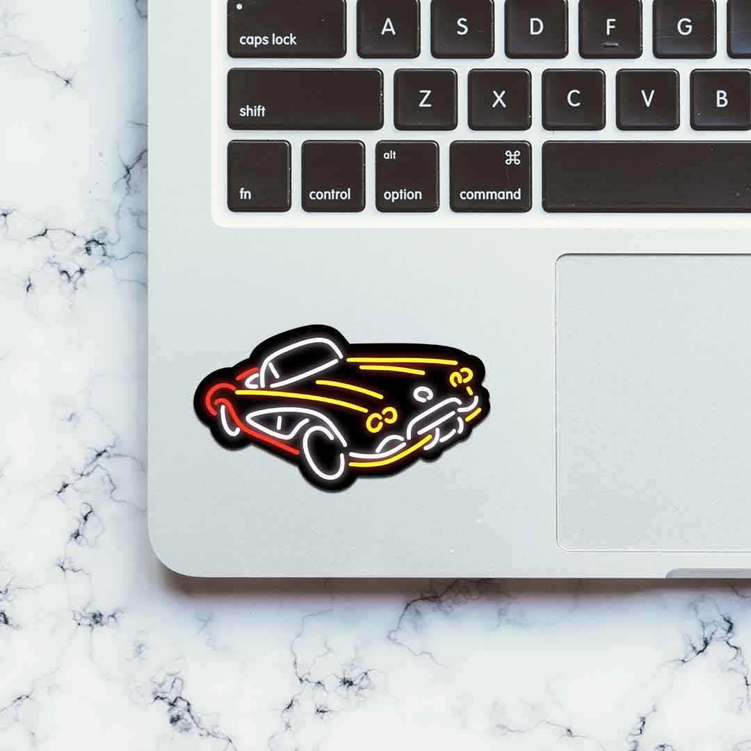 Neon Vintage car Sticker - Image 3