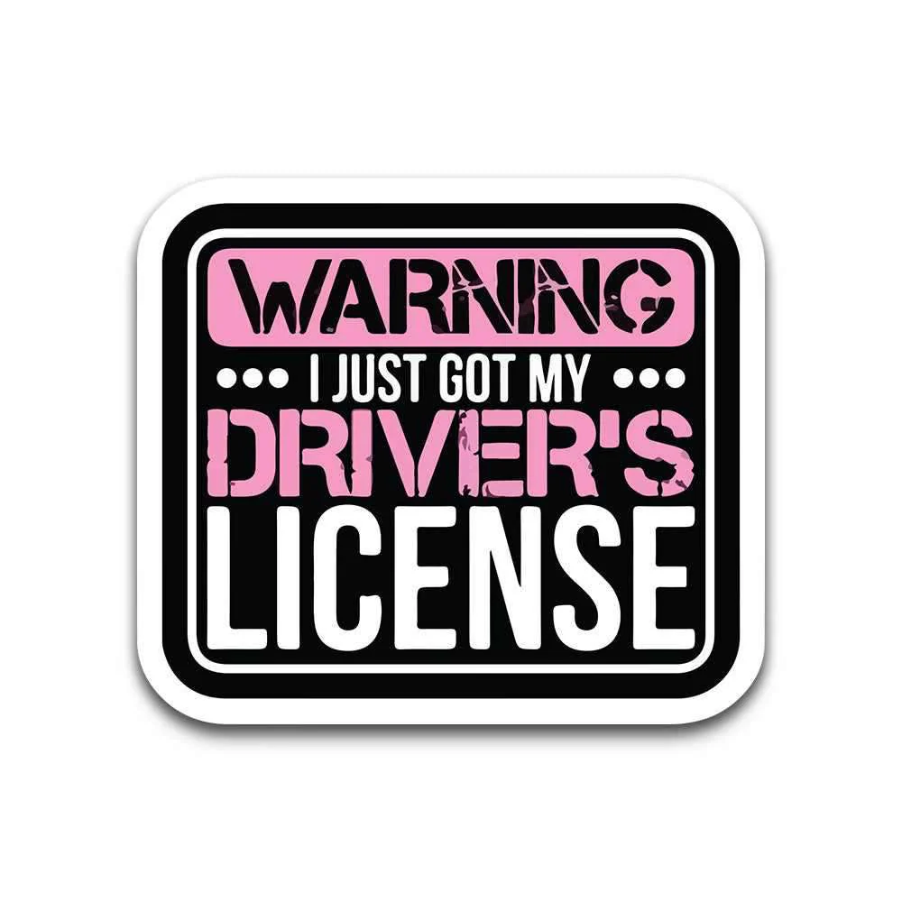 Warning I Just Got My Driver's License Bumper Sticker - Image 2