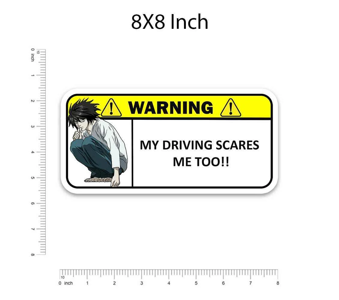 Warning!! My driving scares me too Bumper Sticker - Image 5