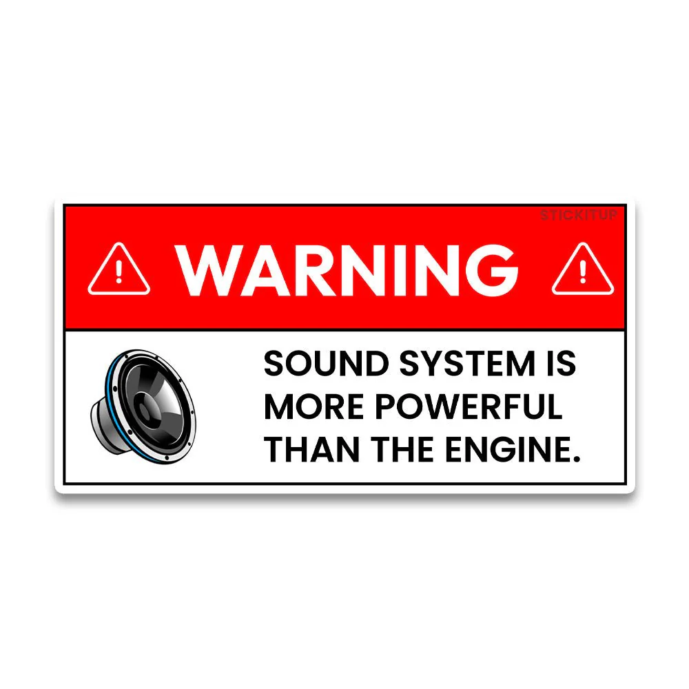 Warning Sound Bumper Sticker - Image 2