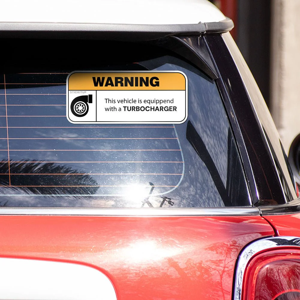 Warning The Vehicle Bumper Sticker - Image 3