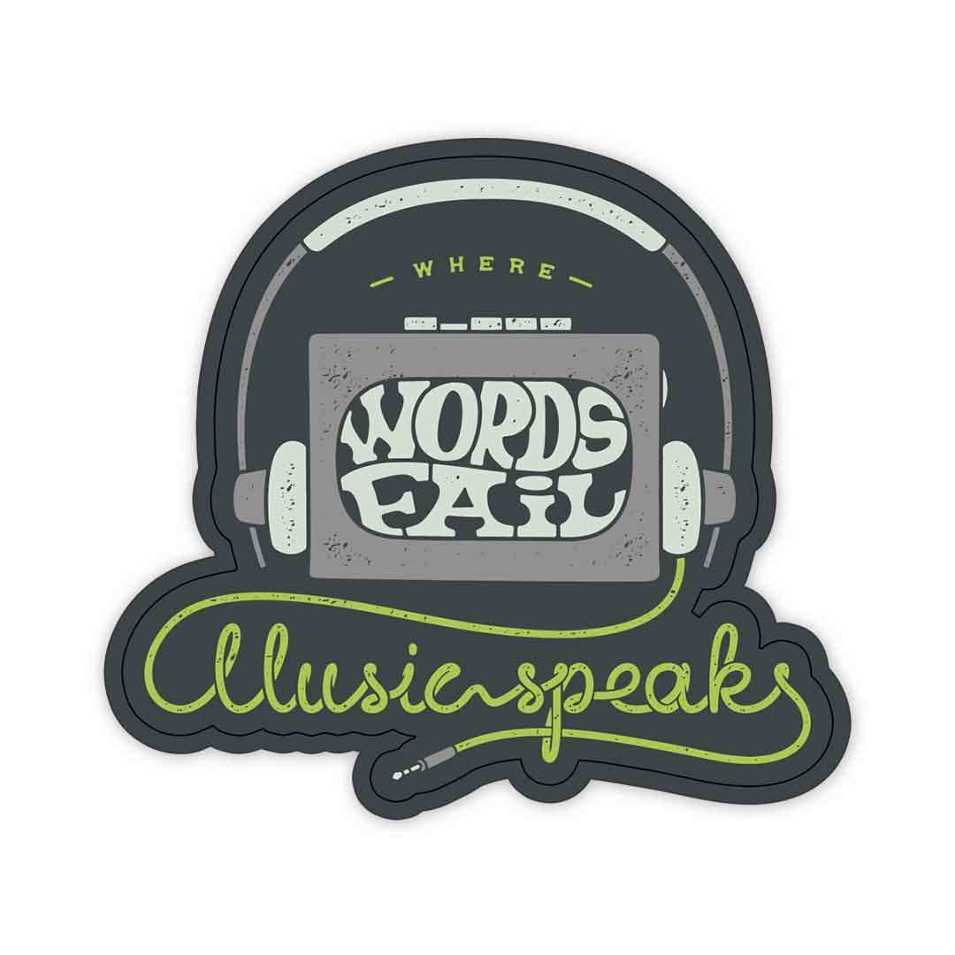 When words fail, Illusion Speaks Sticker