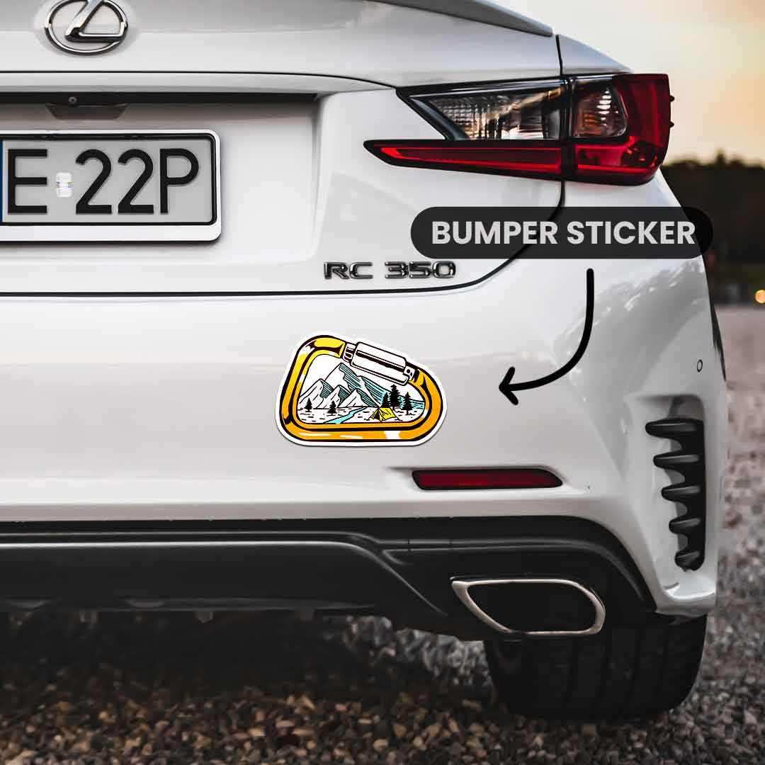 Window to mountains Bumper Sticker - Image 3