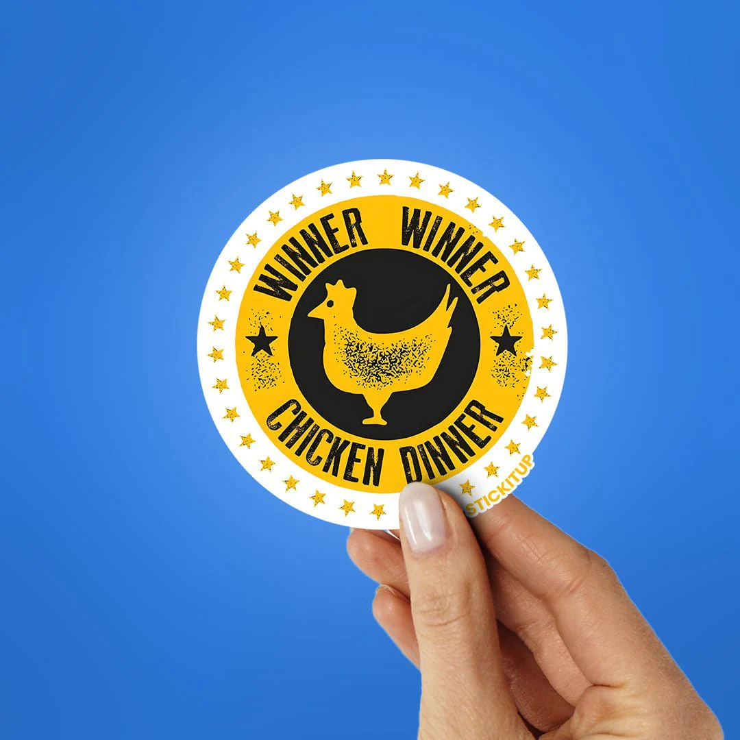 WINNER WINNER CHICKEN DINNER Sticker - Image 2