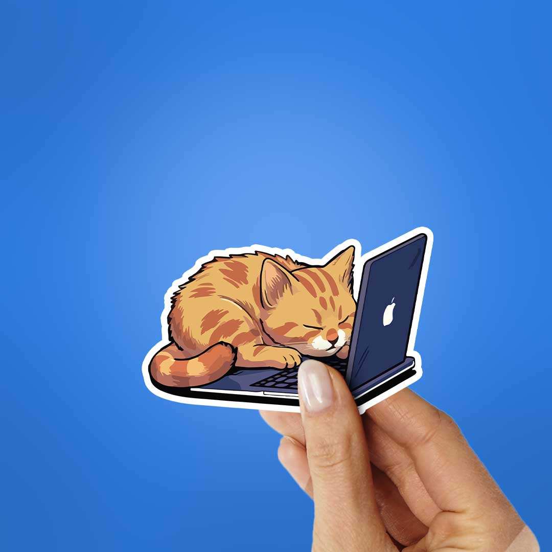 Working Cat Sticker - Image 2