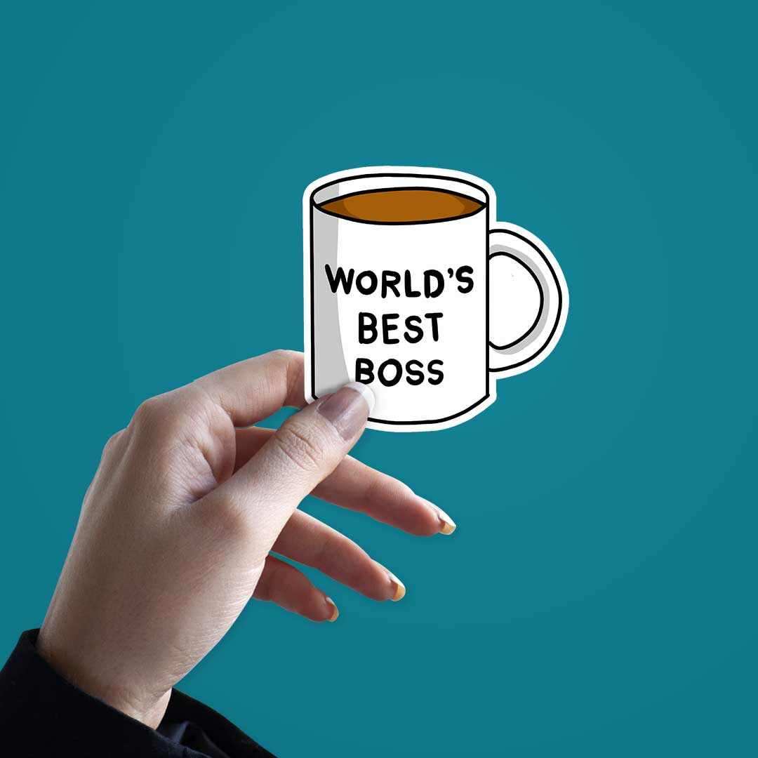 World's Best Boss Sticker - Image 3