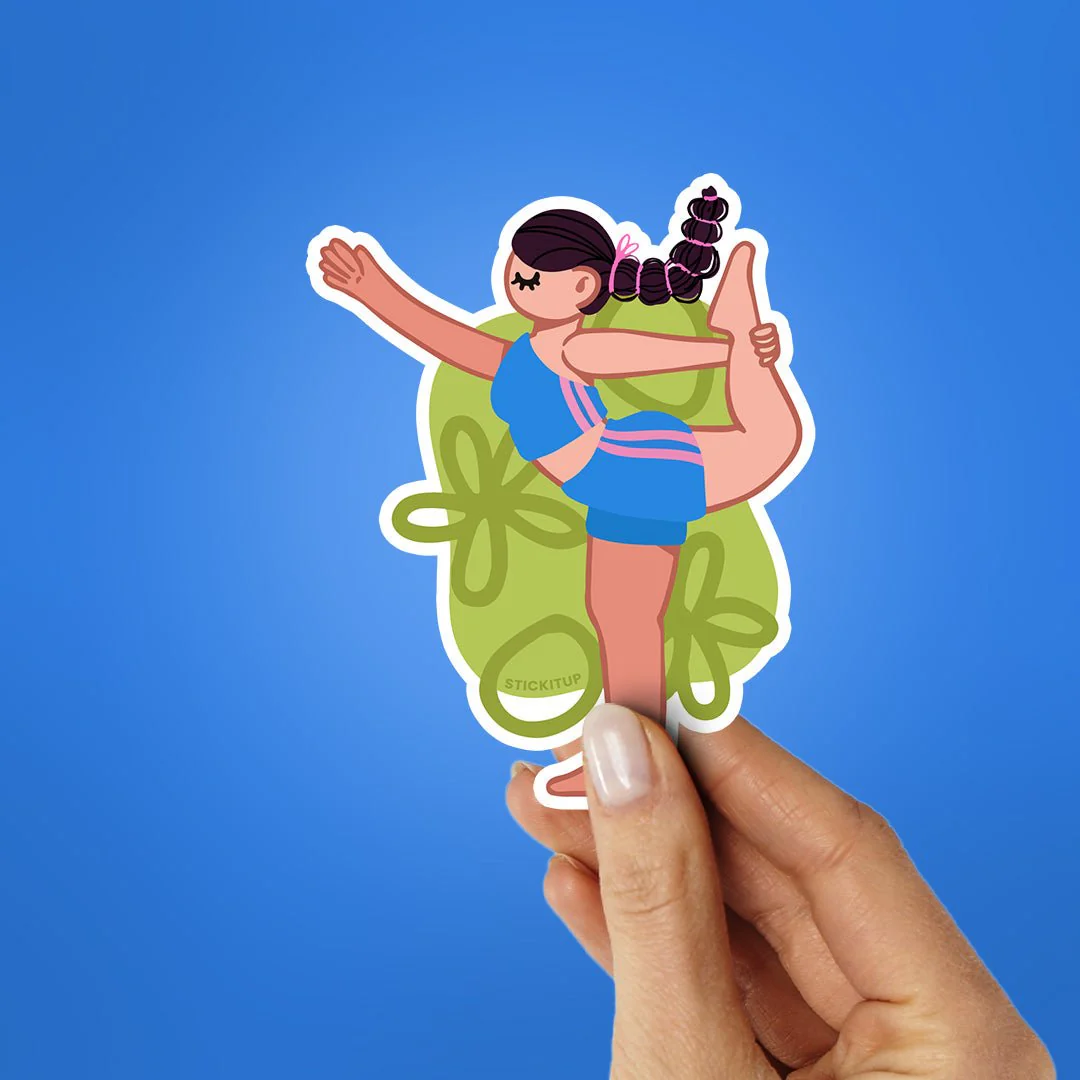 Yoga Girl Sticker - Image 2