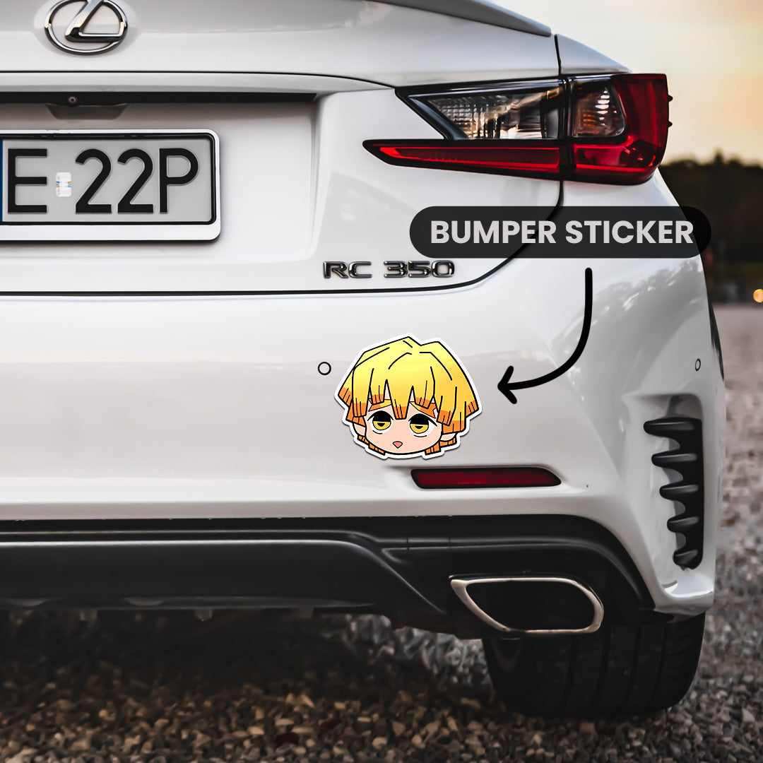Zenitsu Bumper Sticker - Image 3